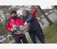 Councillor Shonny Paterson and Fiona Jackson checking out new walk leaflet